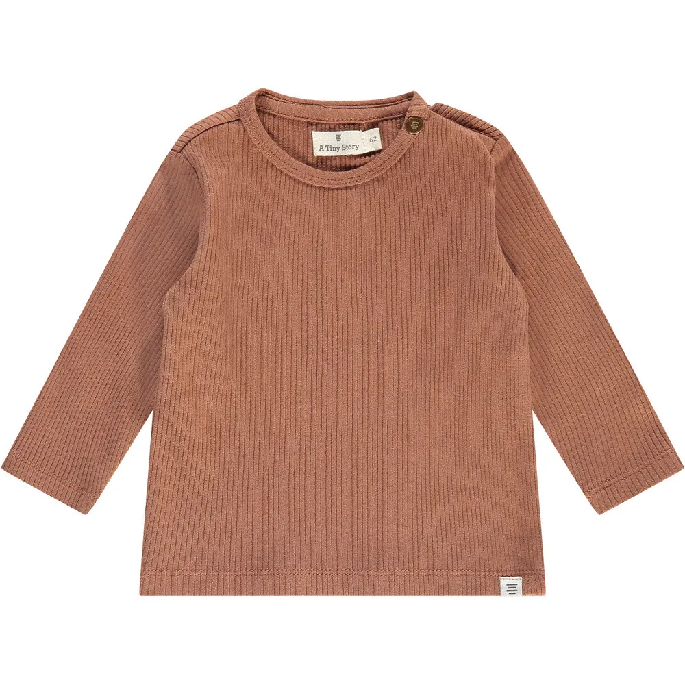   A TINY STORY BABY TSHIRT LONG SLEEVE RIB UNI BRUIN 1