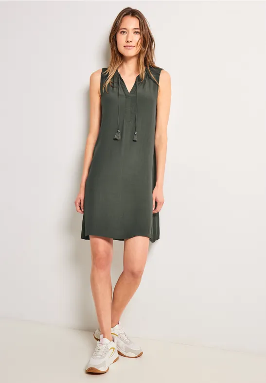 CECIL Crêpe jurk in effen kleur