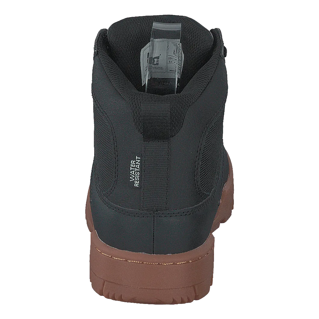 DC SHOES PURE HIGHTOP WR BOOT BLACK/GUM