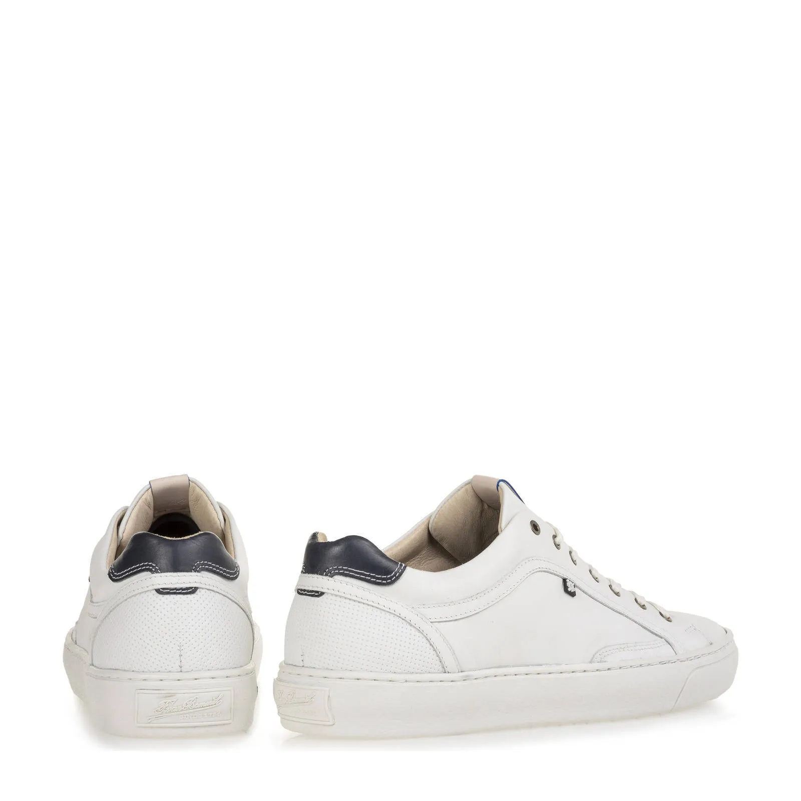 Floris van Bommel Vulcer 01.14  leren sneakers wit  