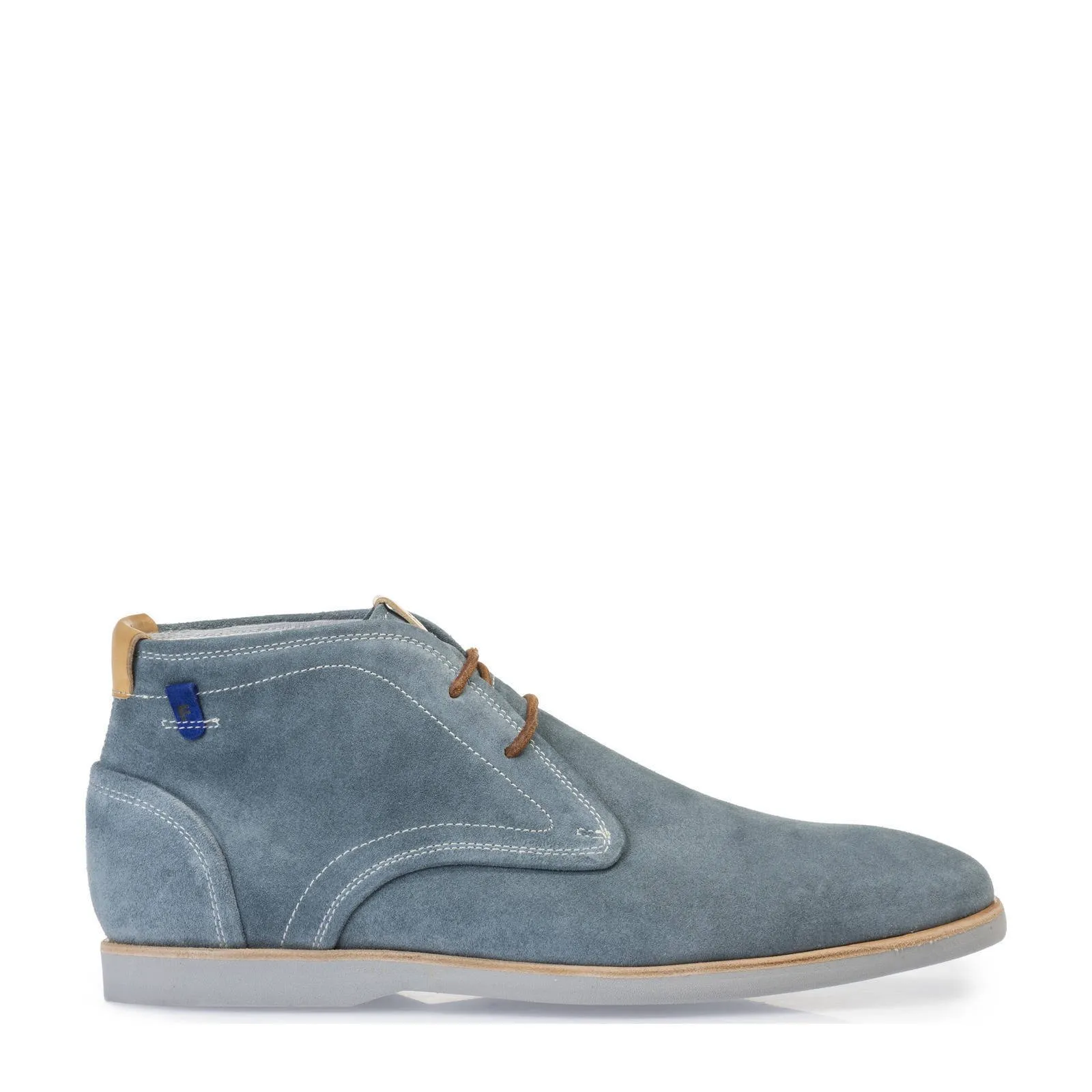 Floris van Bommel Witni suède veterschoenen blauw