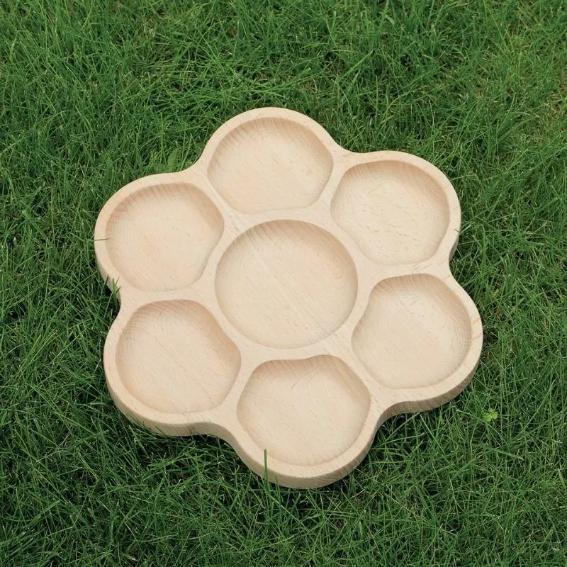 HOUTEN BLOEMEN TRAY  YELLOW DOOR