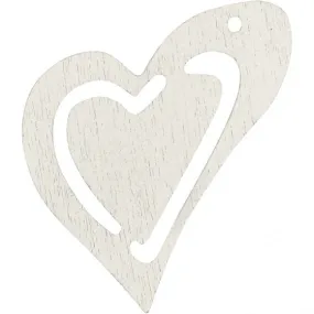 houten harten 2,5 x 2,2 cm wit 20 stuks