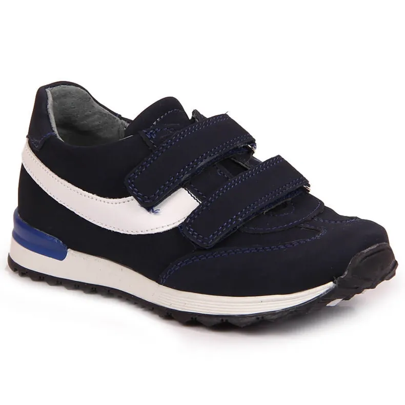 Jongensschoenen met klittenband marineblauw Kornecki 6122