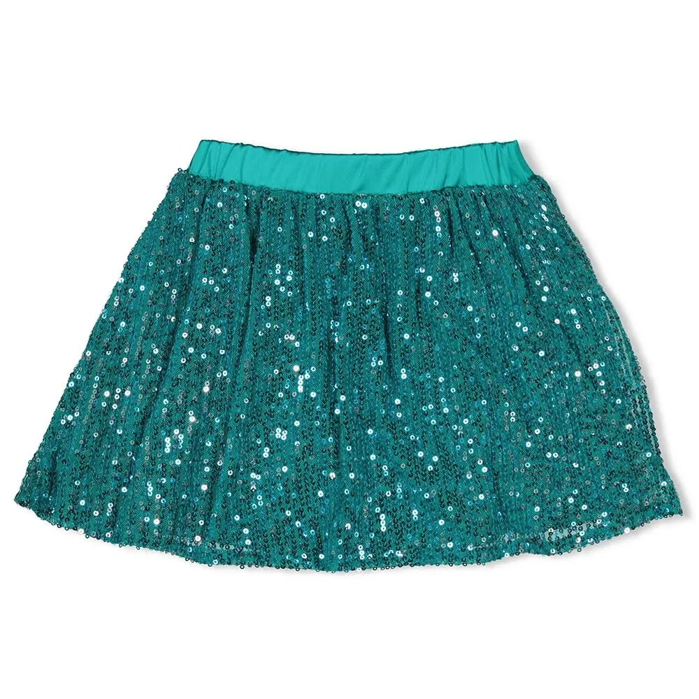 JUBEL  PAILETTEN ROK TEAL  GIRLS CLUB