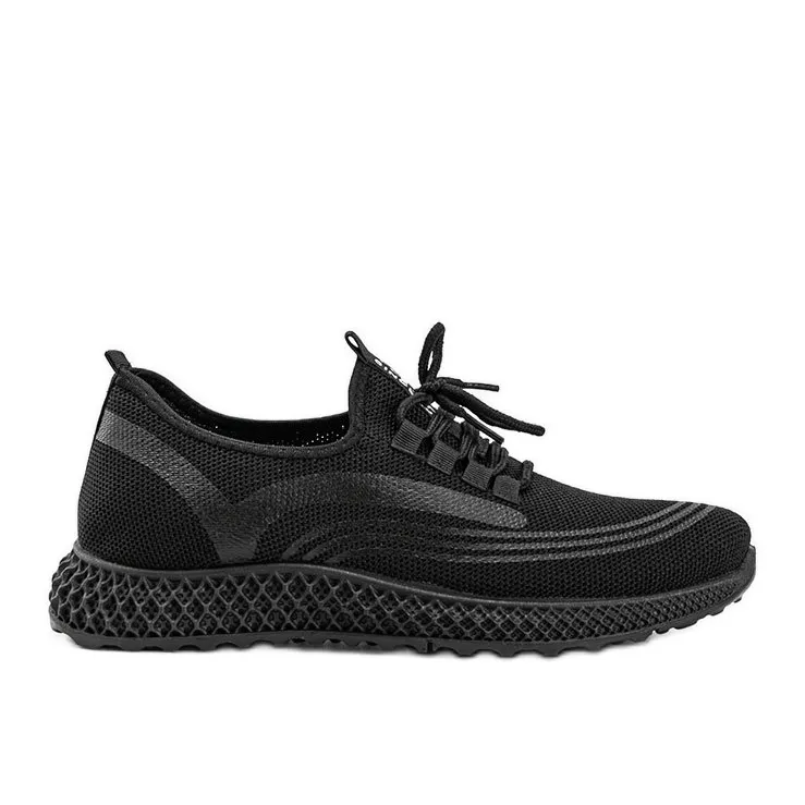 Keven zwarte casual sportschoenen voor heren