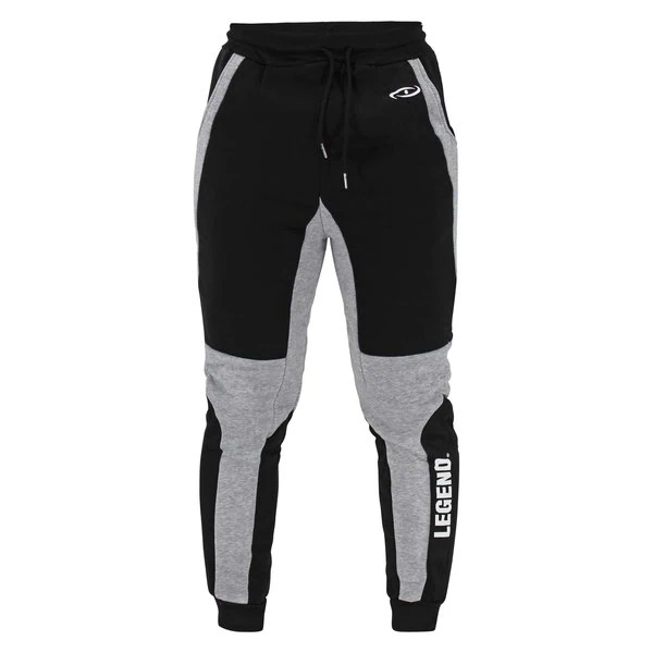 Legend Sports joggingsbroek dames/heren zwart grijs fleece