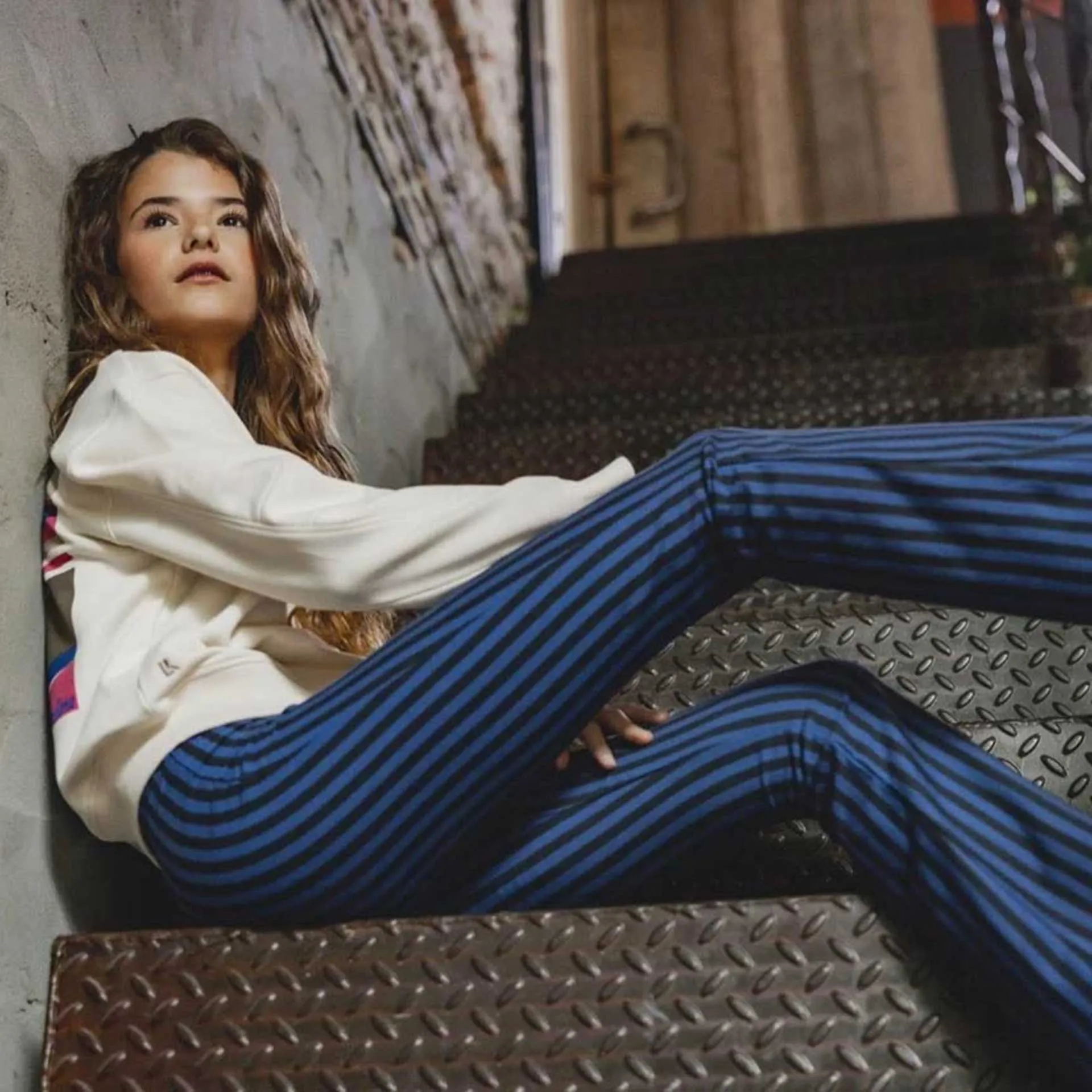 Looxs Broek vertical striped flare Streep            