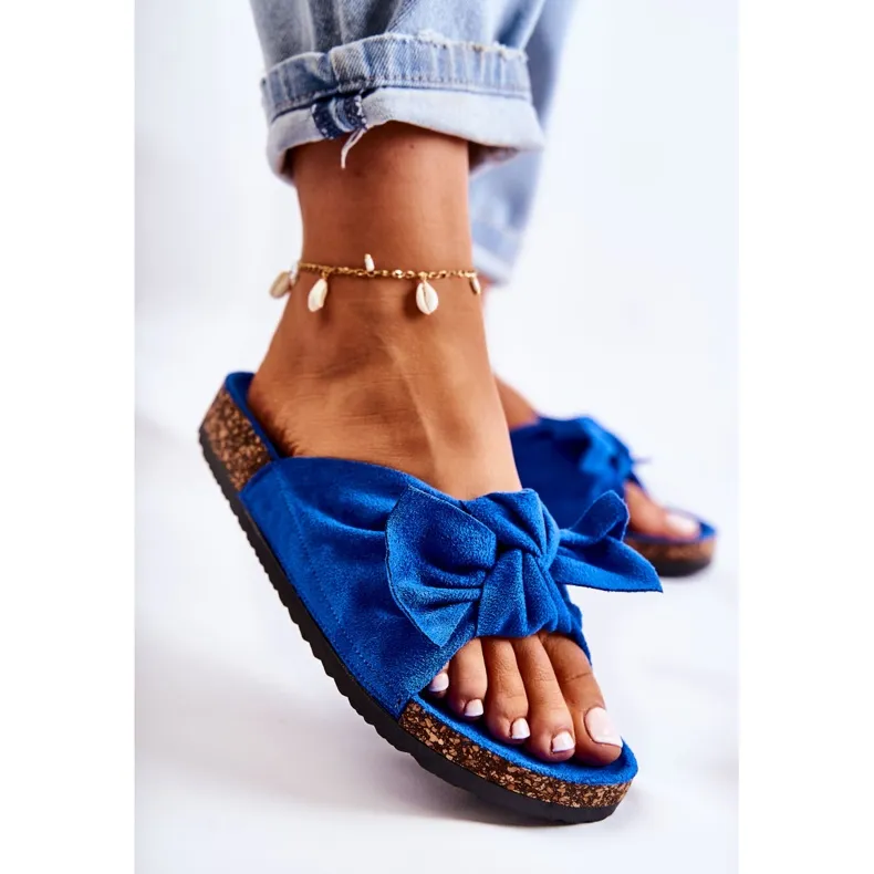 PS1 Donkerblauwe Wendy Cork Sole Pantoffels