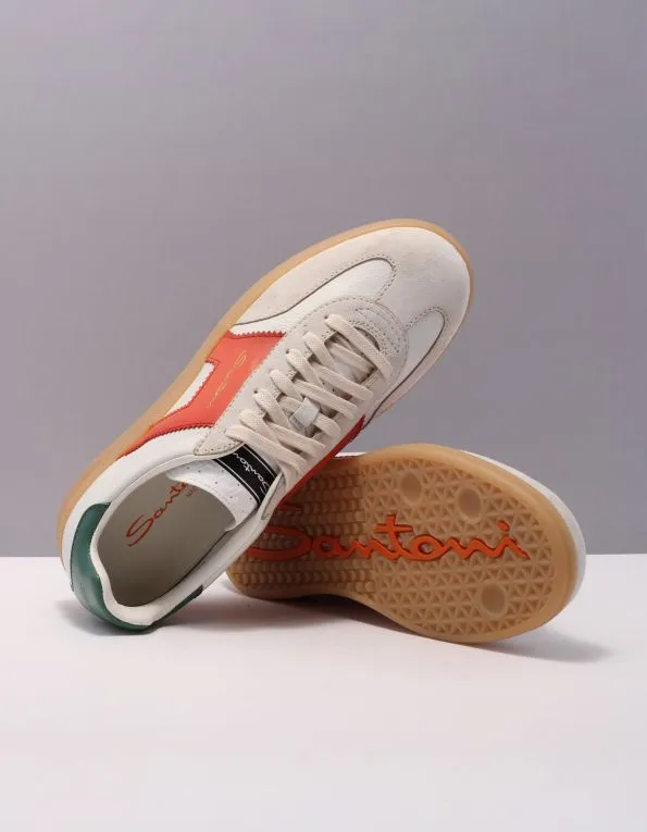 SANTONI 21965DBS OLYMPIC  LAGE SNEAKERS  HEREN  WIT