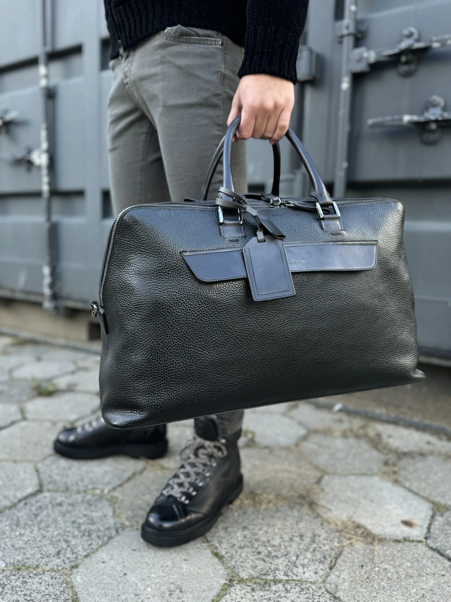 Santoni Weekender black/grey (31779)