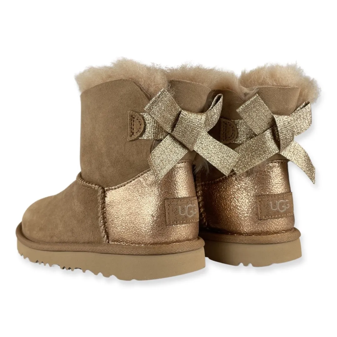 UGG 1123617K Boot Kids Mini Bailey Bow Glitz Chestnut