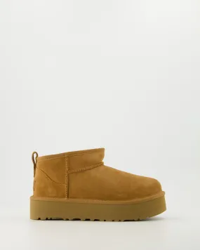 UGG Junior Kids Classic Ultra Mini Platform Chestnut