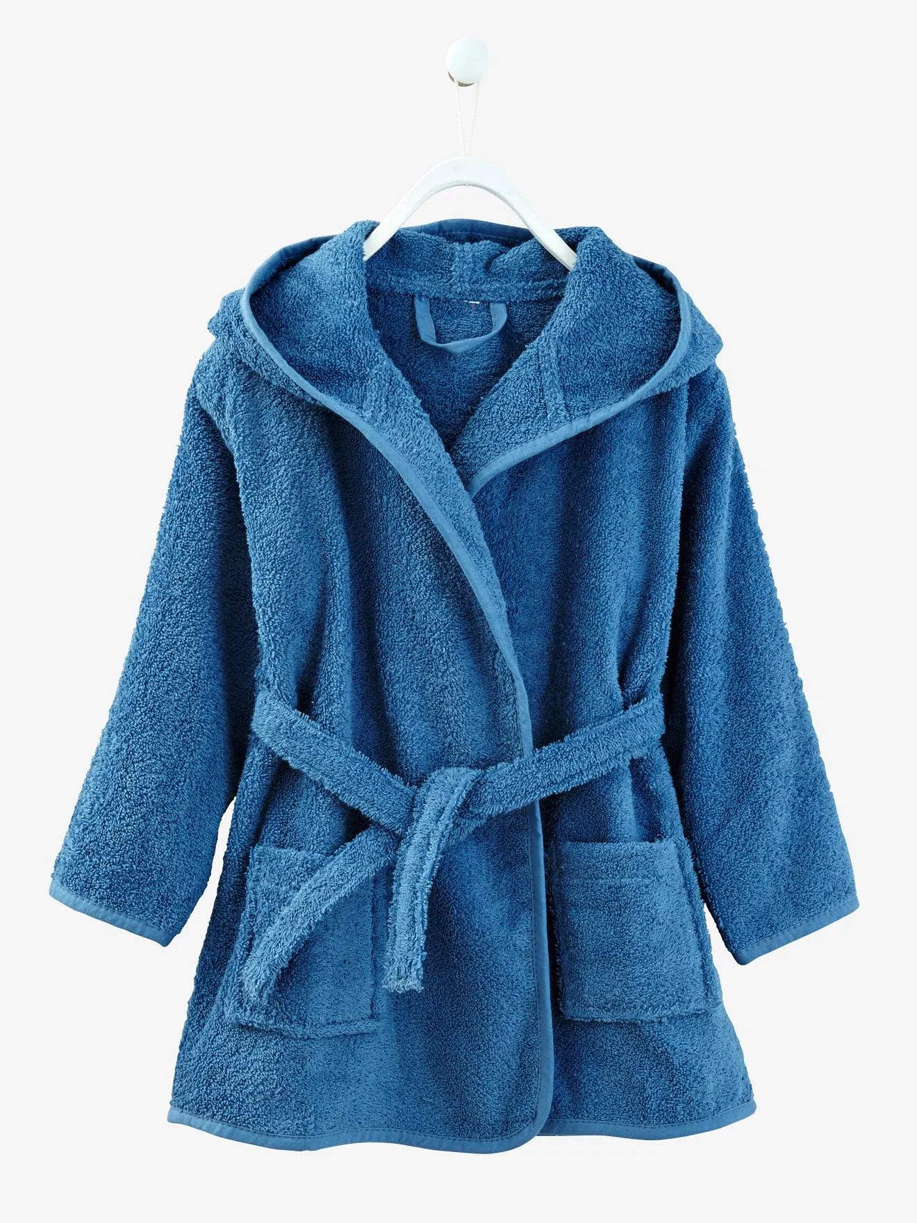 VERTBAUDET  KINDERBADJAS MET CAPUCHON  MARINEBLAUW